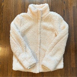 Thread & Supply Full Zip Lined Sherpa Cream Size XS